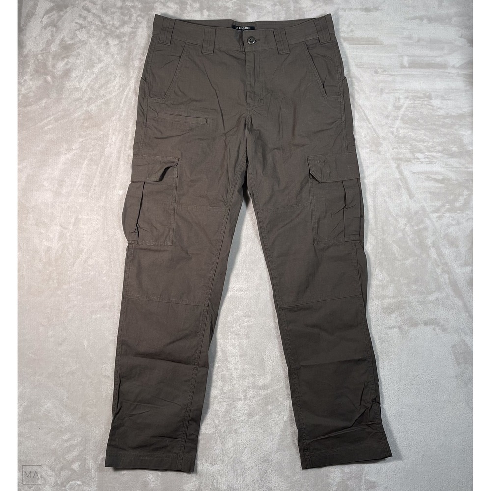 Filson Men's Field Cargo Pants Outdoor Ripstop Tactical Rugged 34x34 Gray